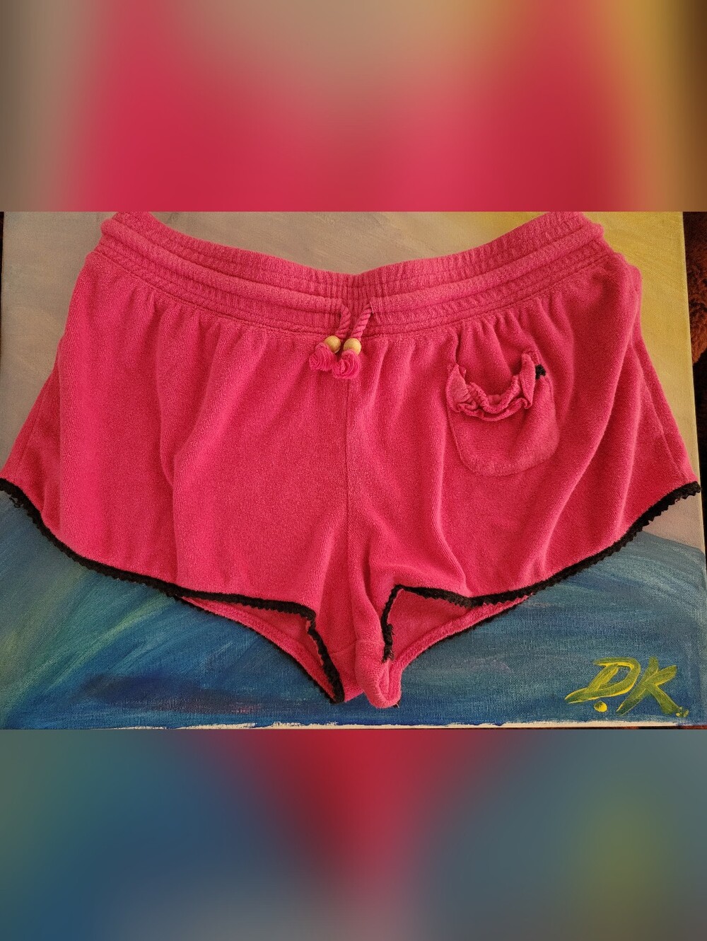 Karsie Pink Terry Cloth  Shorts